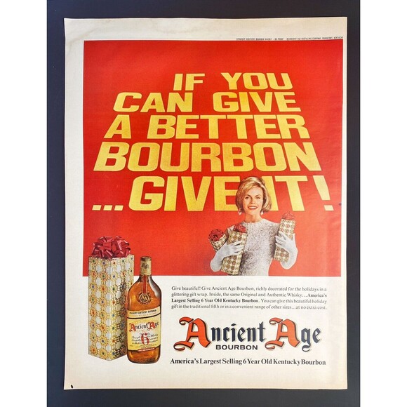 Ancient Age Bourbon America's Largest Selling 6 Yr Bourbon Vintage Print Ad 1963 - Picture 3 of 3